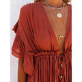 Women's Deep V Vacation Sexy Loose Dress by DailySale