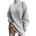 Women's Dress Sweater Dress Knitted Long Sleeve Loose Sweater Cardigans Turtleneck by DailySale