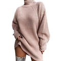 Women's Dress Sweater Dress Knitted Long Sleeve Loose Sweater Cardigans Turtleneck by DailySale