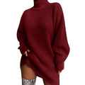 Women's Dress Sweater Dress Knitted Long Sleeve Loose Sweater Cardigans Turtleneck by DailySale