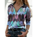 Women's Everyday V Neck Printed Long Sleeves by DailySale