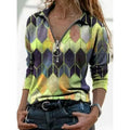Women's Everyday V Neck Printed Long Sleeves by DailySale