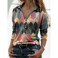 Women's Everyday V Neck Printed Long Sleeves by DailySale