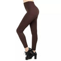 Women's Extra 220g Fleece Leggings High Waist Stretchy Warm Leggings (One Size) by DailySale