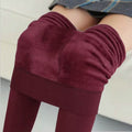 Women's Extra 220g Fleece Leggings High Waist Stretchy Warm Leggings (One Size) by DailySale