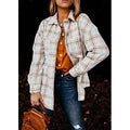 Women's Fall Clothes Plaid Jacket Long Sleeve by DailySale