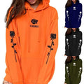 Women's Fashion Casual Tops Rose Print Warm Hoodies by DailySale