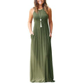 Women's Fashion Summer Sleeveless Racerback Loose Plain Maxi Dresses by DailySale