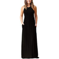 Women's Fashion Summer Sleeveless Racerback Loose Plain Maxi Dresses by DailySale