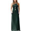 Women's Fashion Summer Sleeveless Racerback Loose Plain Maxi Dresses by DailySale