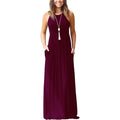 Women's Fashion Summer Sleeveless Racerback Loose Plain Maxi Dresses by DailySale