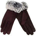 Women's Faux-Fur Cuff Touch-Screen Gloves with Non-Slip Grip by DailySale
