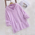 Women's Fleece Hoodie Solid Color Long Sleeve Sweatshirt by DailySale