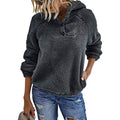 Women’s Fleece Long Sleeves Shaggy Fuzzy Pullover Hoodie by DailySale