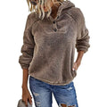 Women’s Fleece Long Sleeves Shaggy Fuzzy Pullover Hoodie by DailySale