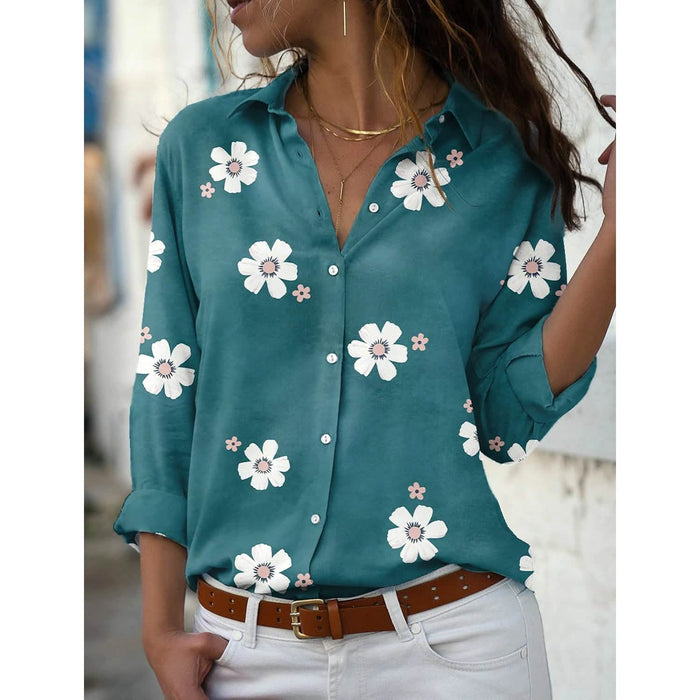 Women's Floral Button Themed Shirt Top by DailySale