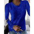 Women's Floral Lace Long Sleeve Blouse Shirt by DailySale