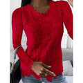 Women's Floral Lace Long Sleeve Blouse Shirt by DailySale