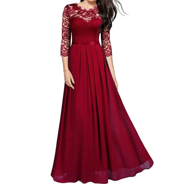 Womens Formal Party Lace Long Maxi Dress by DailySale