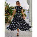 Women's Full Body Floral Print High Low Hem A-Line Dress by DailySale
