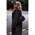Women's Fuzzy Fleece Lapel Open Front Long Cardigan Coat by DailySale