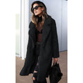 Women's Fuzzy Fleece Lapel Open Front Long Cardigan Coat by DailySale