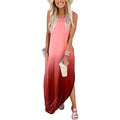 Women's Gradient Color Casual Loose Long Dress by DailySale