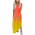 Women's Gradient Color Casual Loose Long Dress by DailySale