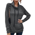 Women's High Collar Long Sleeve Lace Loose Pullover Top Hoodie by DailySale