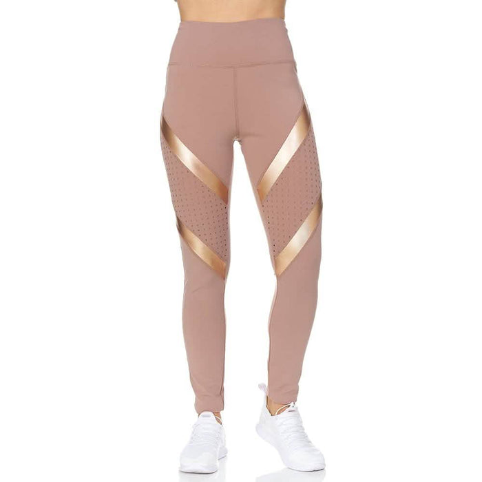 Women's High Waist Active Full Length Leggings With Lazer Cut Mesh by DailySale