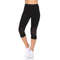Women's High Waist Active Leggings With Motto Mesh Detail by DailySale