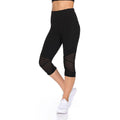 Women's High Waist Active Leggings With Motto Mesh Detail by DailySale