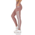 Women's High Waist Active Leggings with Pocket and Foil Detail by DailySale