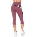 Women's High Waist Capri With Floral Print & Pockets by DailySale