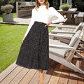 Womens High Waist Polka Dot Pleated Skirt by DailySale