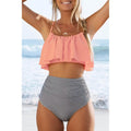 Women's High Waisted Falbala Bikini Set by DailySale