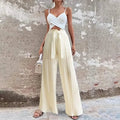 Women's High-Waisted Straight-Leg Strappy Pants by DailySale