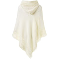 Womens Hooded Cape with Fringed Hem, Crochet Poncho Knitting Patterns by DailySale