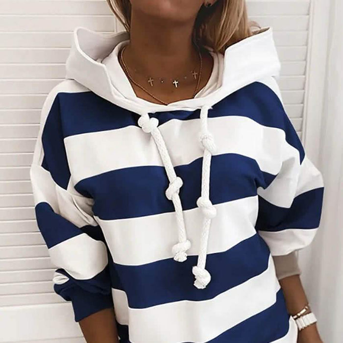 Women's Hoodie Pullover Striped Daily Basic Casual Hoodies by DailySale