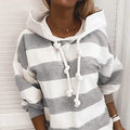 Women's Hoodie Pullover Striped Daily Basic Casual Hoodies by DailySale