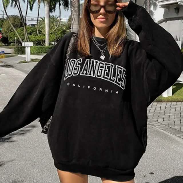 Women's Sweatshirt Graphic Text Los Angeles by DailySale