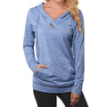 Women's Hoodie Sweatshirt Plain Lace Up Front Pocket by DailySale