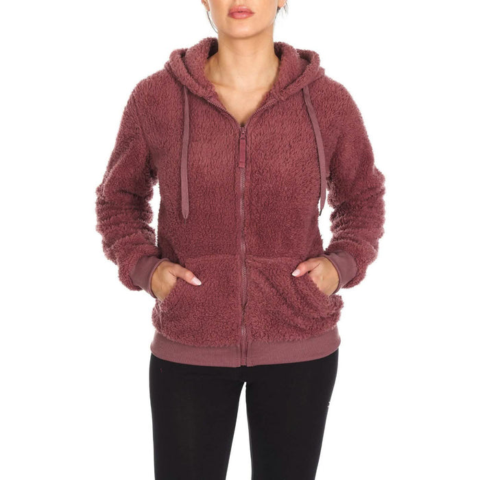Women's Inner and Outer Sherpa Hoodie Sweatshirt Jacket by DailySale