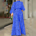 Women's Jumpsuit Pocket Print Floral Stand Collar Streetwear by DailySale