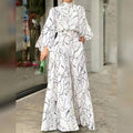 Women's Jumpsuit Pocket Print Floral Stand Collar Streetwear by DailySale