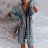 Women's Knitted Color Block Hooded Cardigan Sweater