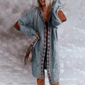Women's Knitted Color Block Hooded Cardigan Sweater by DailySale