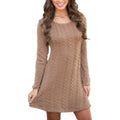 Womens Knitted Crewneck Sweater Dress by DailySale