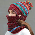 Women's Knitted Hat Scarf Mask Set by DailySale