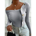 Women's Knitted Solid Color Pullover Sweater by DailySale